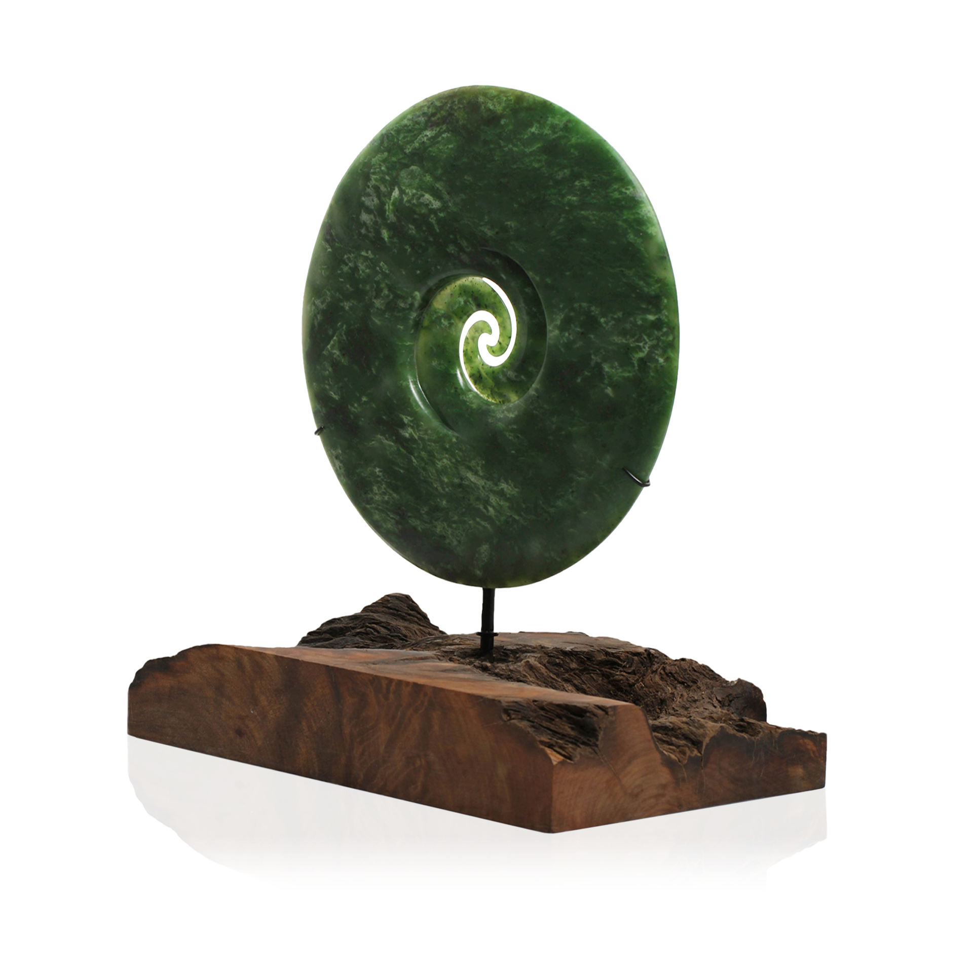 Jade Large Double Koru Sculpture (DL-MJH-SC2KO9998BC)