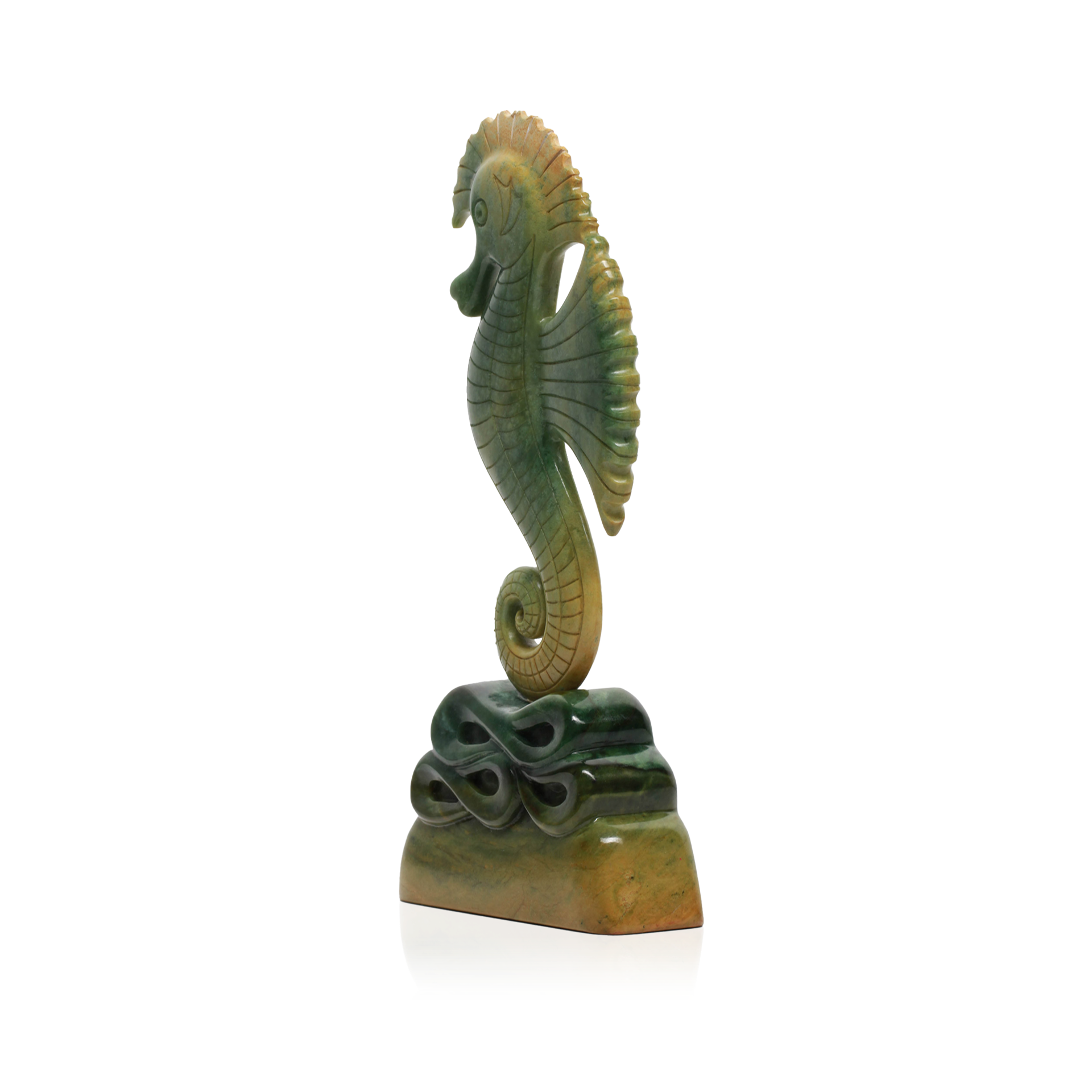 New Zealand Greenstone Seahorse Sculpture (DL-GSSCULPTURE7)