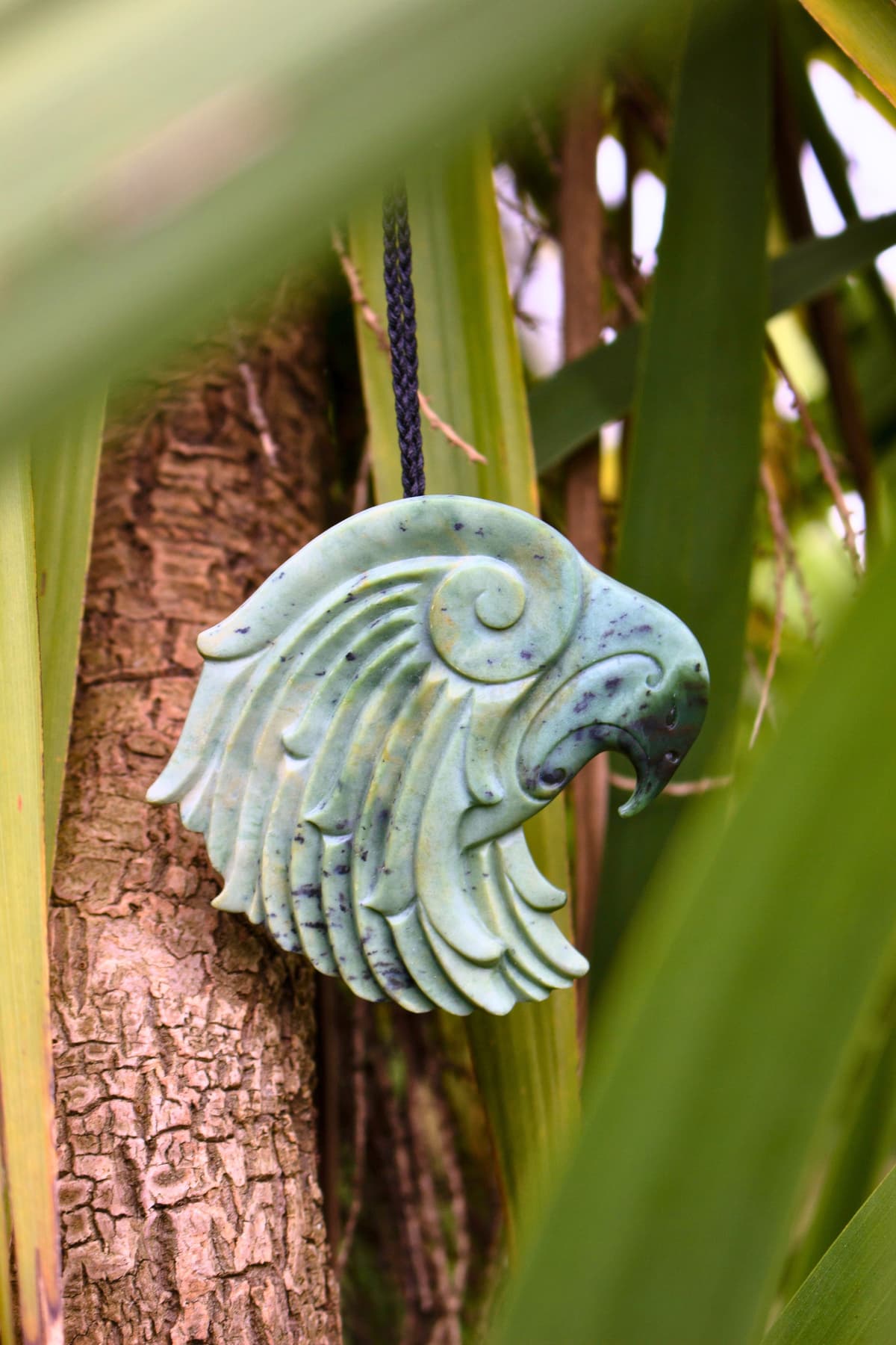 New Zealand Pounamu Manu Pendant by James Pirika