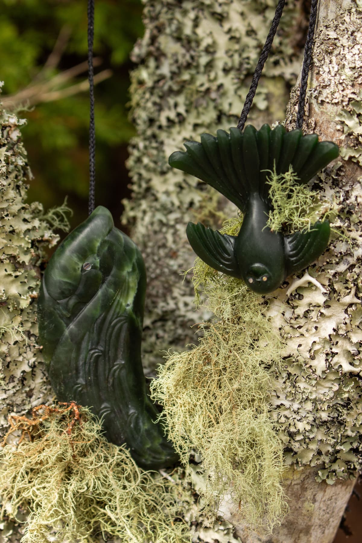New Zealand Pounamu Piwakawaka