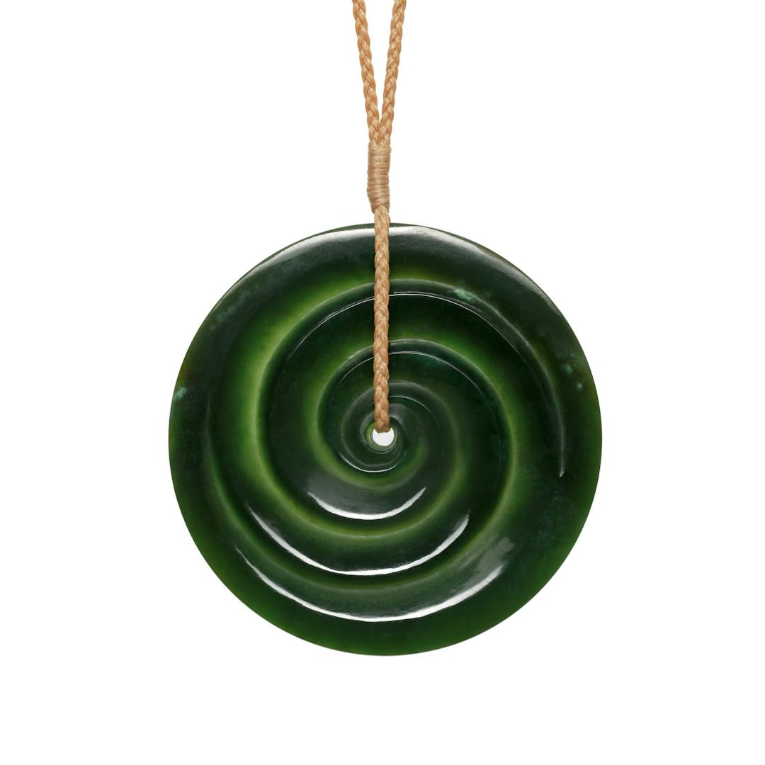 New Zealand Jade Spiral Necklace
