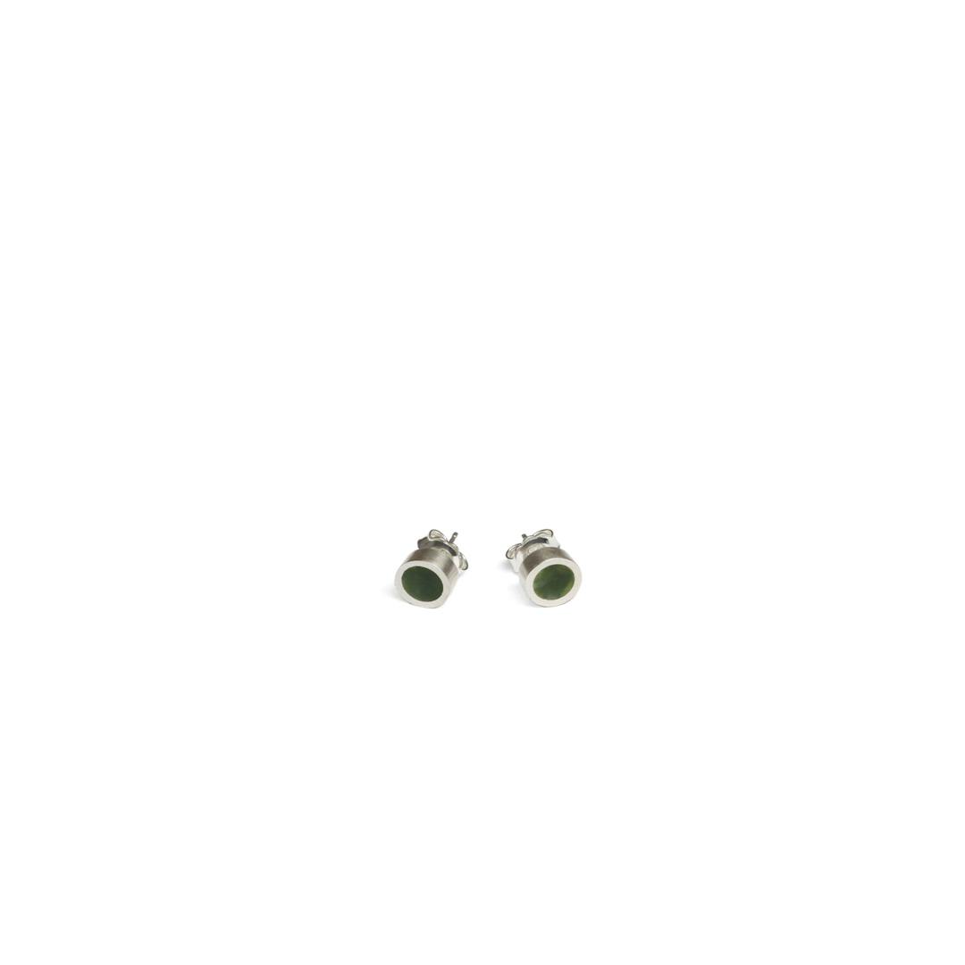 New Zealand Jade Small Round Earrings