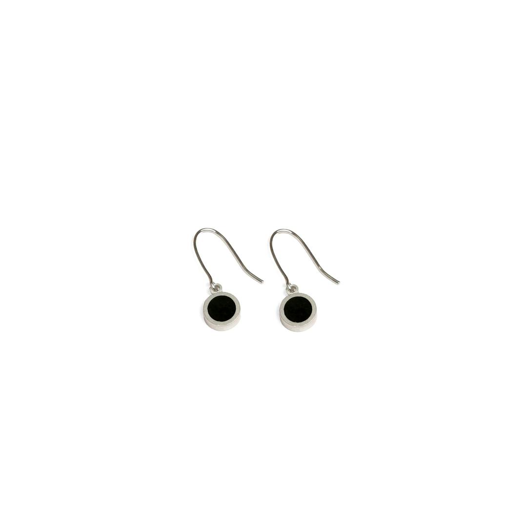New Zealand Greenstone Tiny Round Drop Earrings