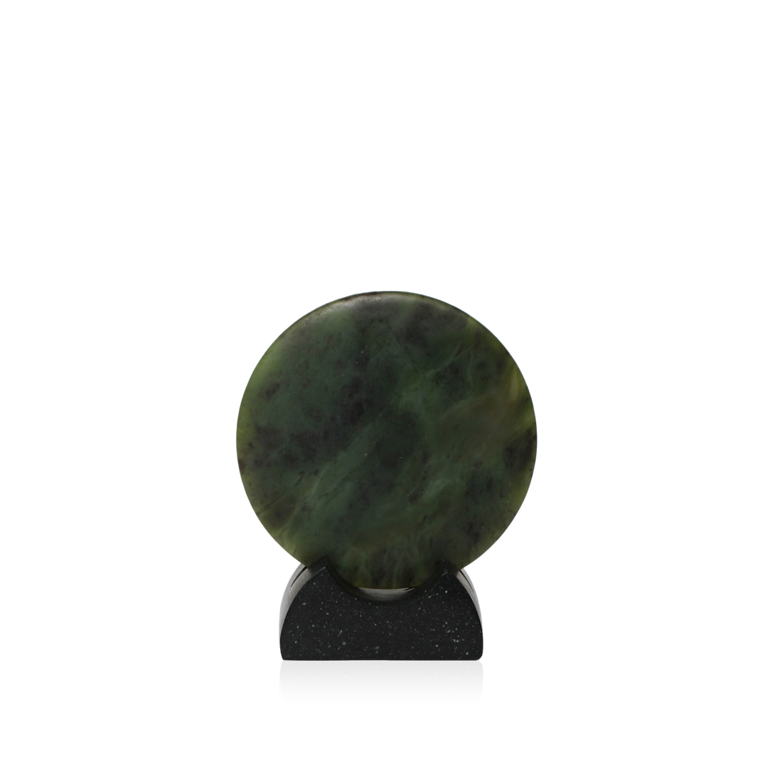 New Zealand Jade Disc Sculpture