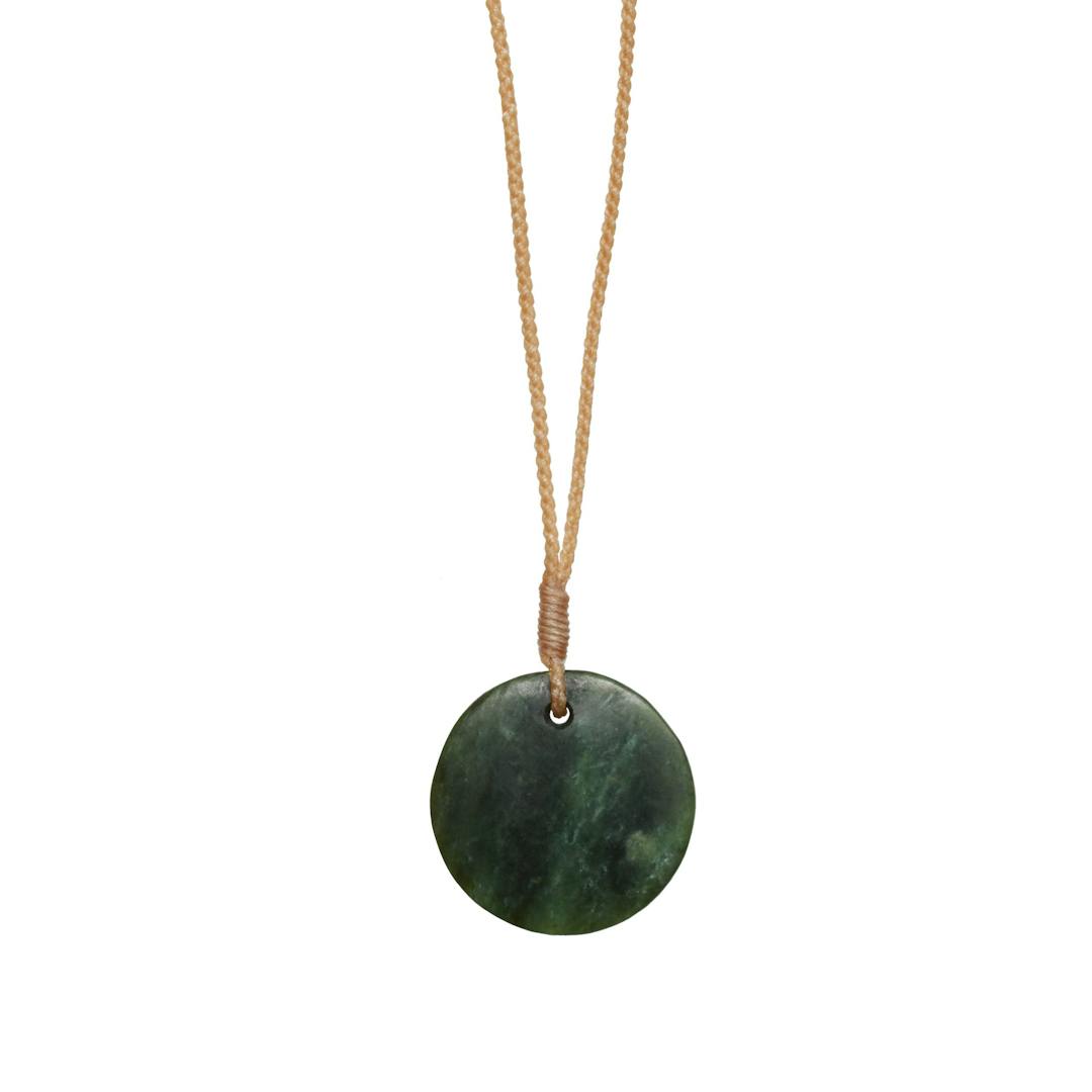 New Zealand Jade Disc Necklace
