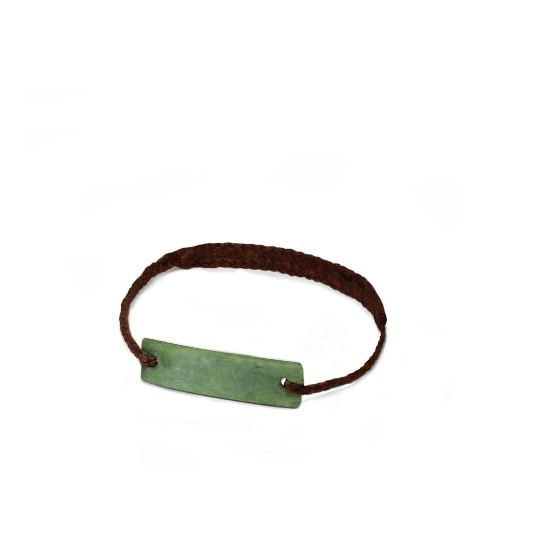 New Zealand Jade Brown Plaited Bracelet