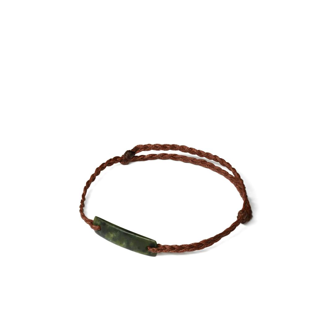 New Zealand Jade Brown Plaited Bracelet