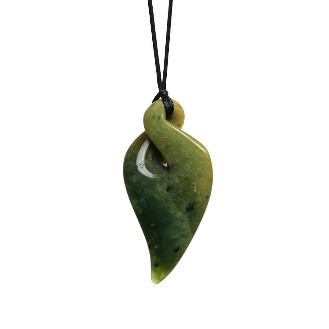 New Zealand Greenstone Single Pikorua Necklace