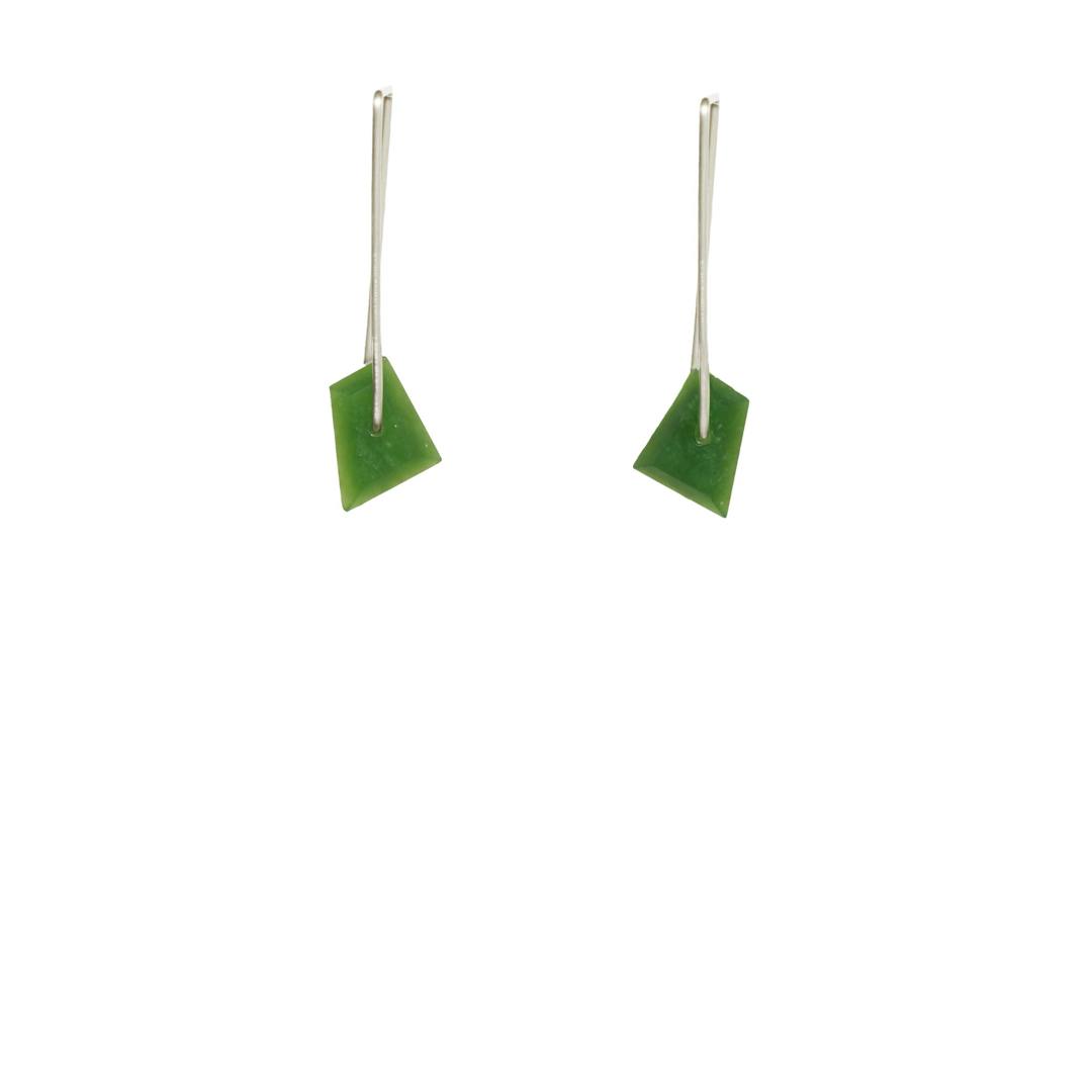 Canadian Jade Small Geometric Drop Earrings