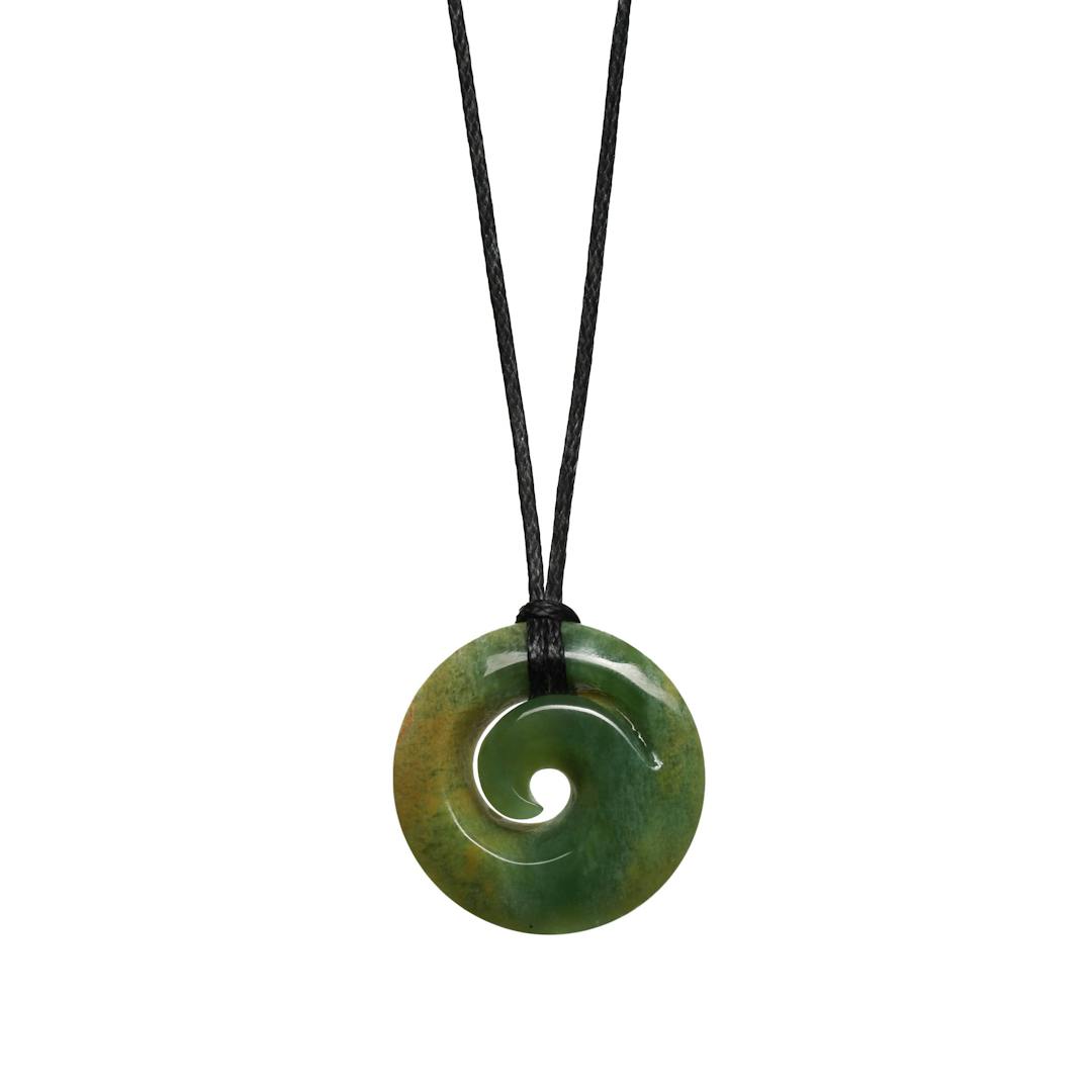 New Zealand Greenstone Small Spiral Necklace