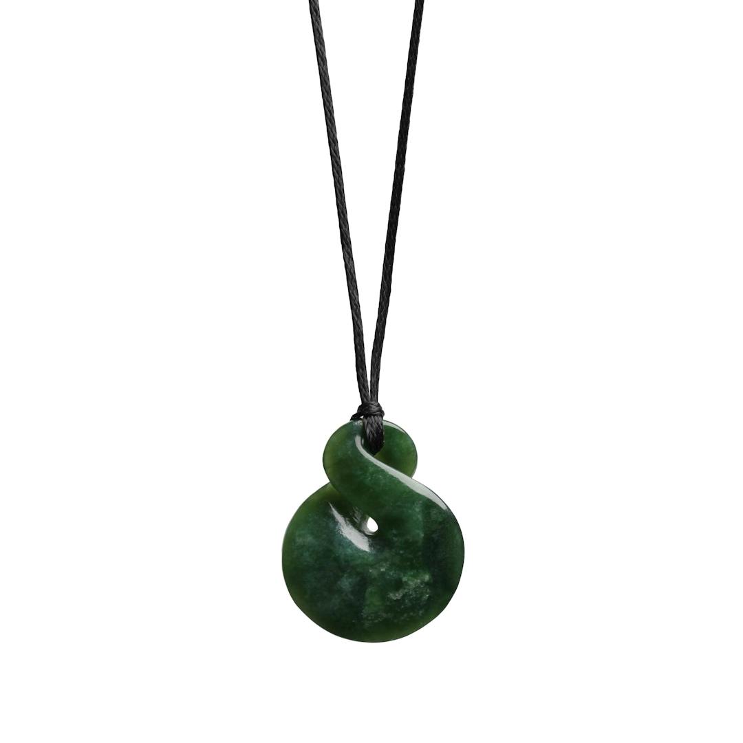 New Zealand Jade Greenstone Single Infinity Necklace
