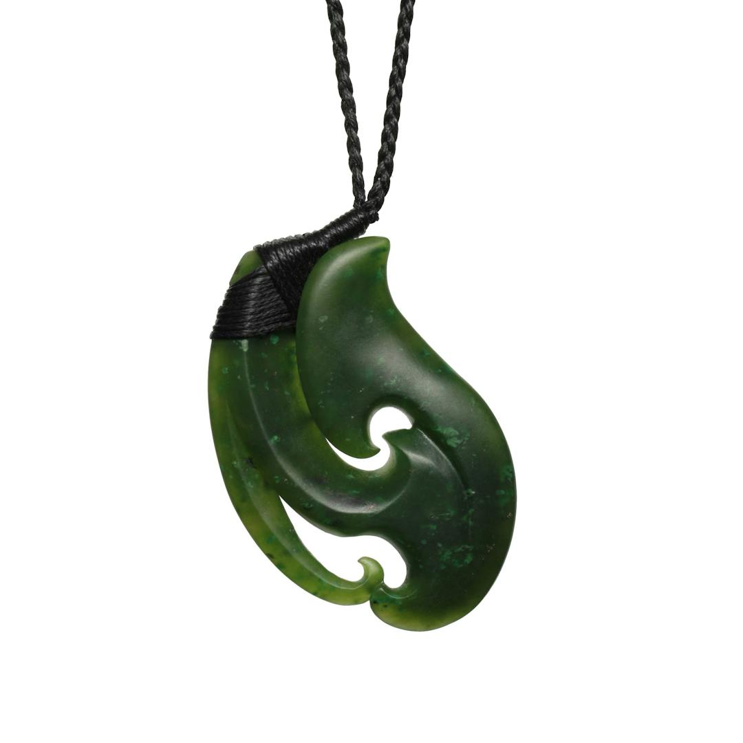 Canadian Jade Contemporary Hei Matau Pendant