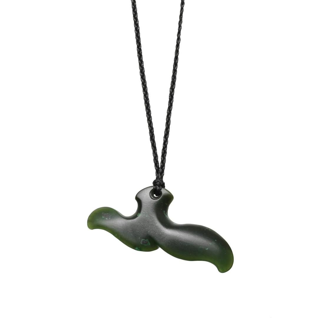 Canadian Jade Contemporary Whale Tail Necklace