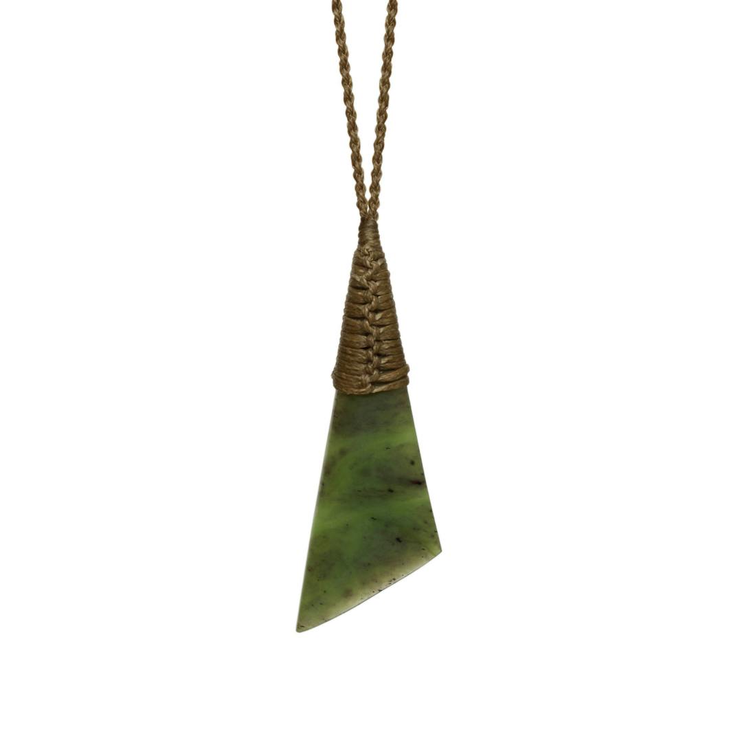 New Zealand Jade Angled Drop Necklace