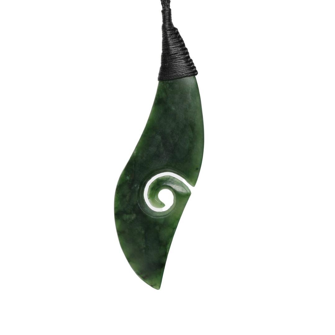New Zealand Jade Pendant with Koru