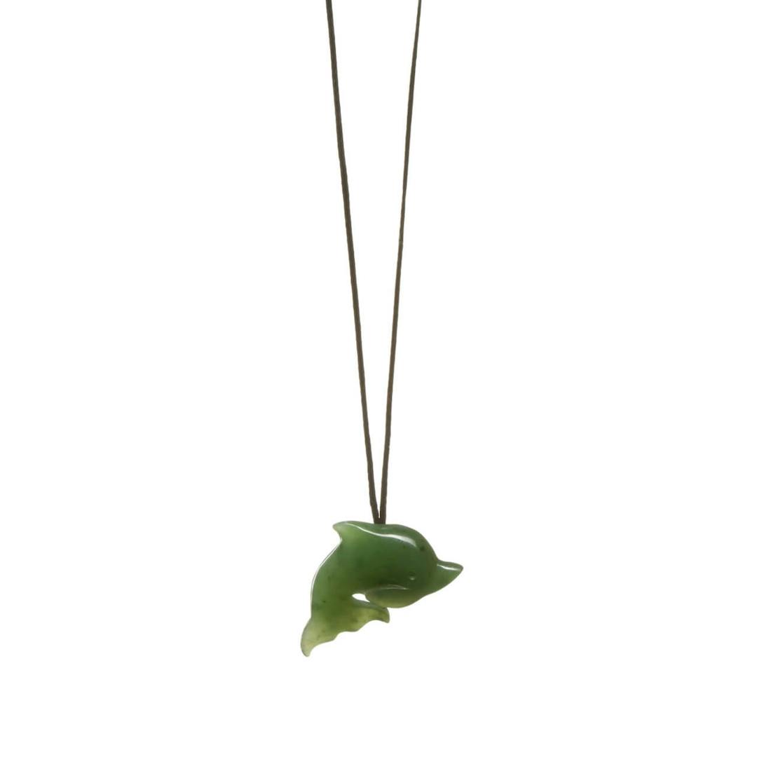 Canadian Jade Small Dolphin Necklace