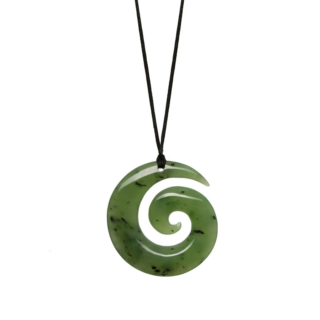 Canadian Jade Open Koru Necklace