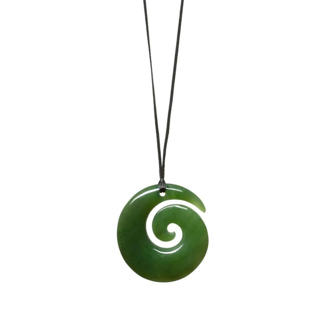 Canadian Jade Open Koru Necklace
