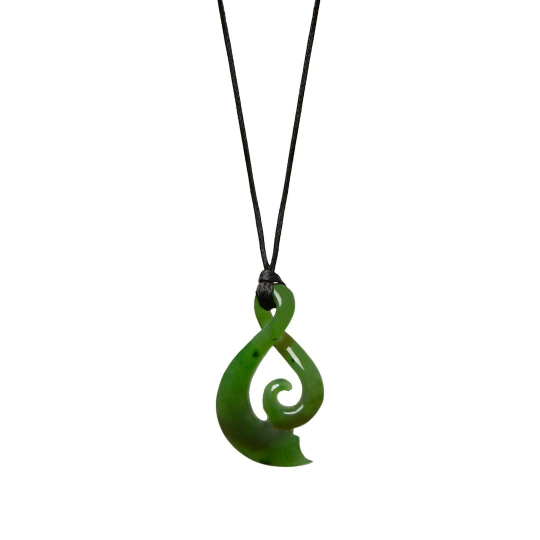 Canadian Jade Spiral Infinity Necklace