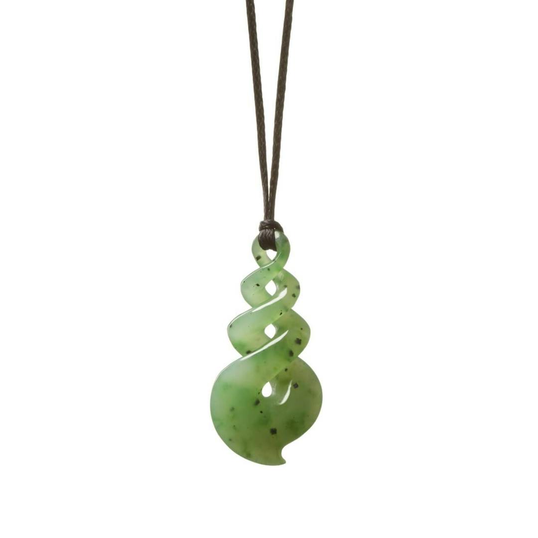 Canadian Jade Large Pointed Twist Necklace