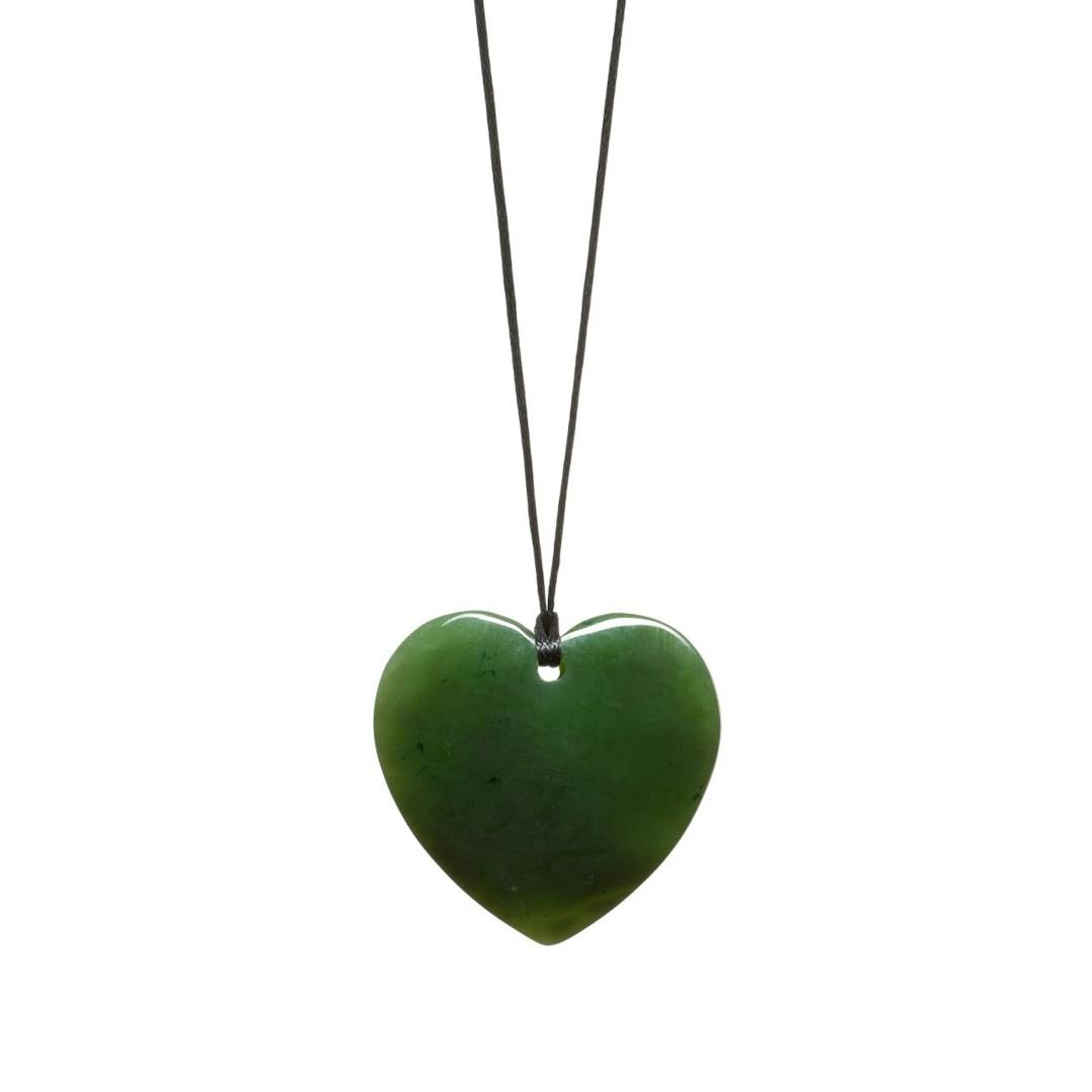 Canadian Jade Polished Heart Necklace