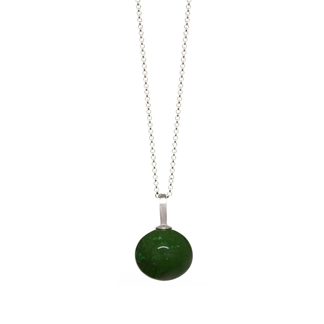 Canadian Jade Bead on Sterling Silver