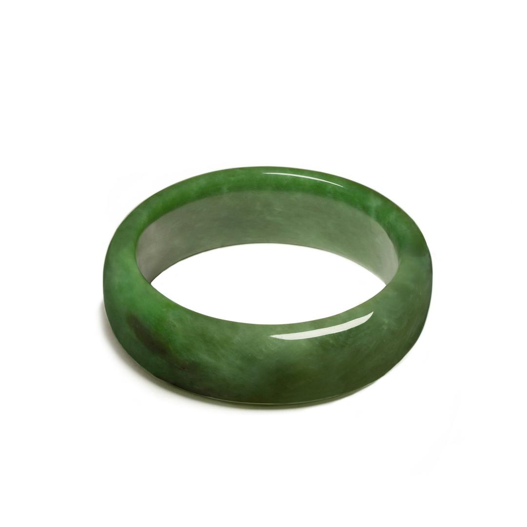 Siberian Jade Wide Bangle (57mm)