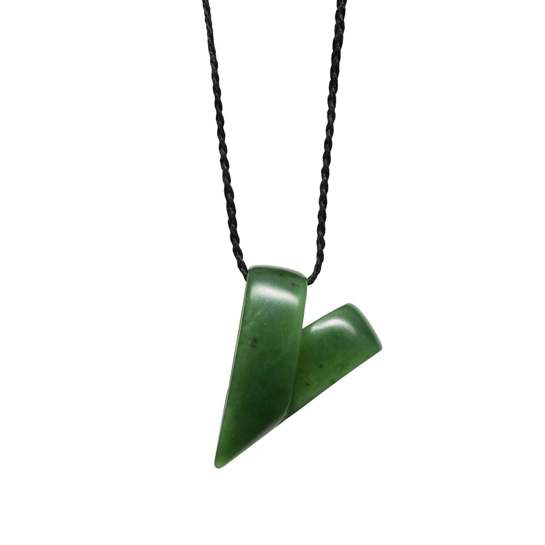 New Zealand Jade Contemporary Ribbon Heart