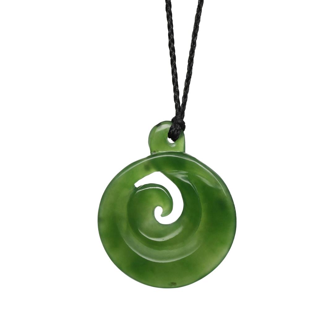 New Zealand Greenstone Spiral Necklace