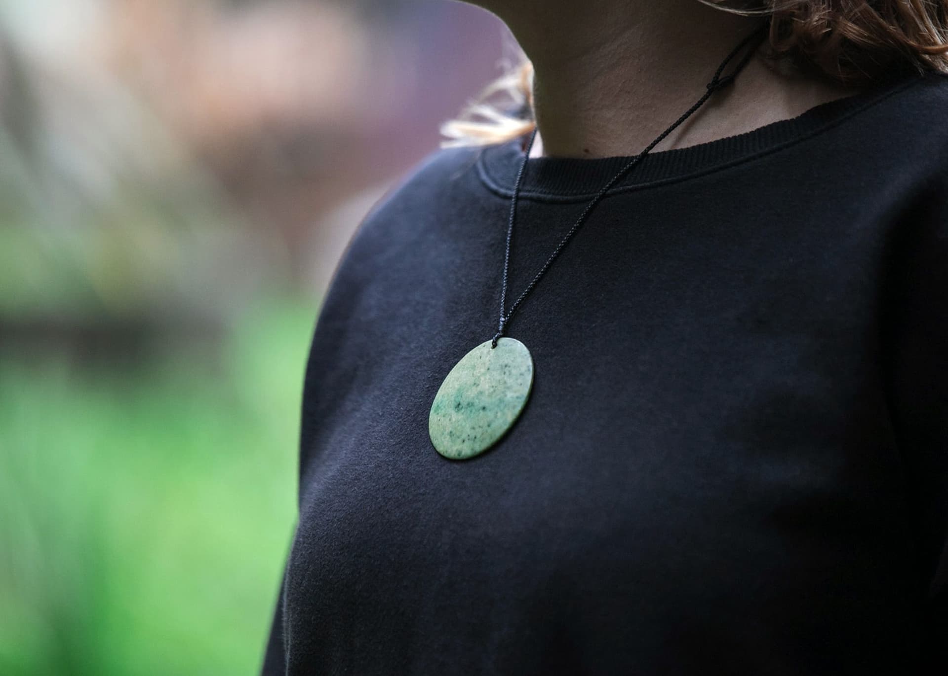New Zealand Greenstone Disc Pendant | Mountain Jade NZ
